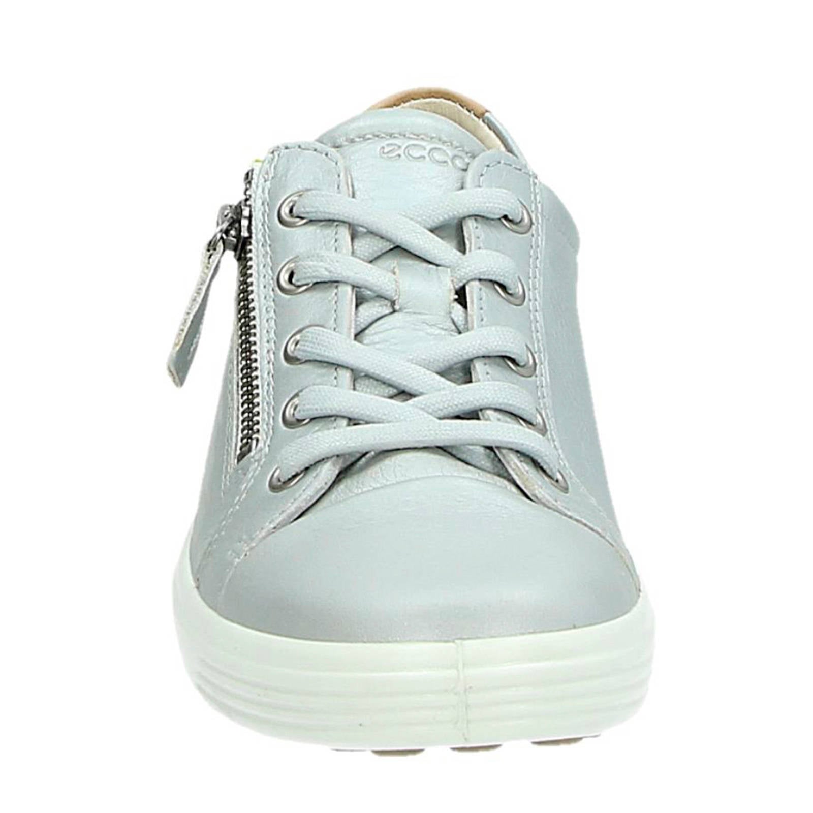 Ecco Soft 7 leren sneakers zilver | wehkamp