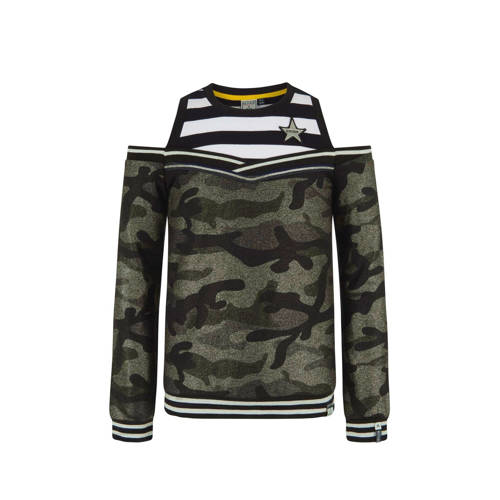 Retour Denim Open Shoulder Sweat Met Alloverprint Kate Zwart retour denim kopen in de aanbieding Retour Denim Open Shoulder Sweat Met Alloverprint Kate Zwart retour denim kopen in de aanbieding
