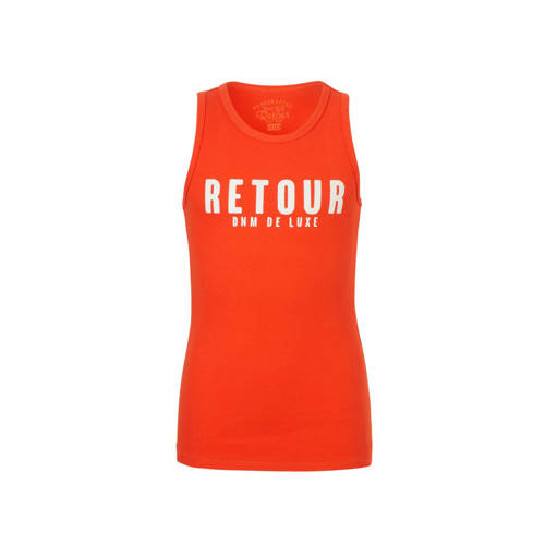 Retour Denim Singlet Sheila Met Tekst Oranje retour denim kopen in de aanbieding