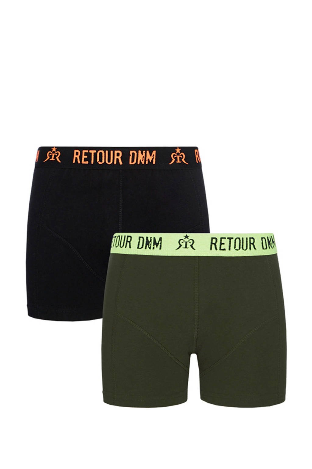 Retour Denim boxershort - set van 2- Giano zwart, Zwart/Army