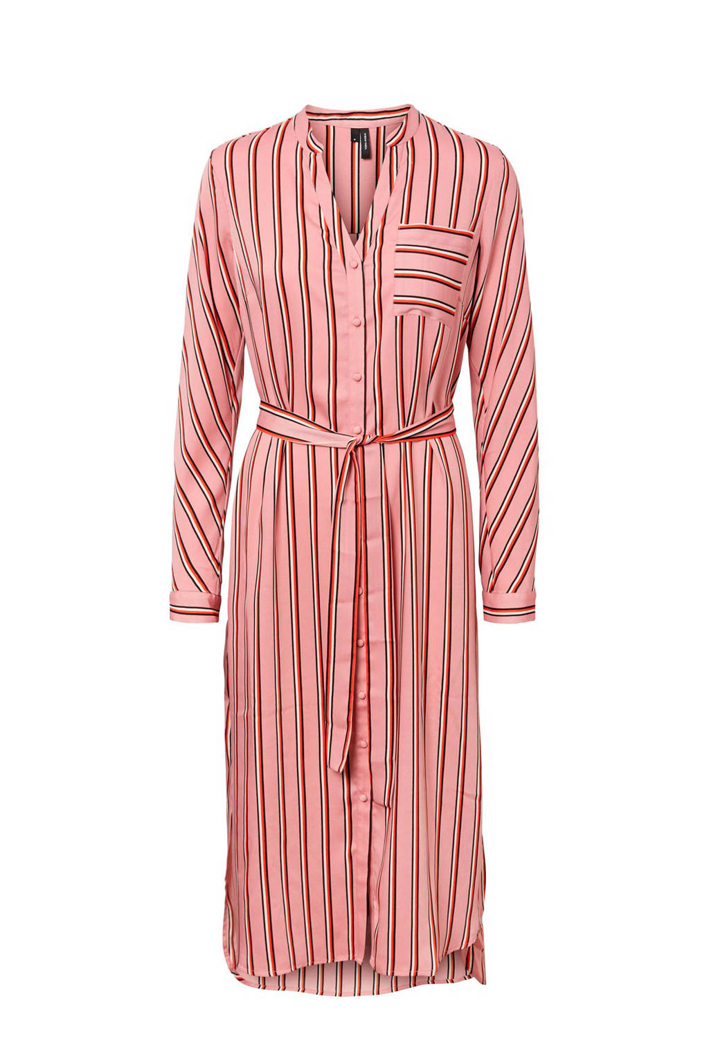 VERO MODA gestreepte blousejurk, Roze