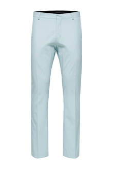 slim fit pantalon lichtblauw