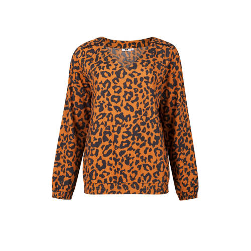 We Fashion Top Met Panter Print Oker we fashion kopen in de aanbieding