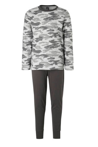 Here & There pyjama met camouflageprint grijs