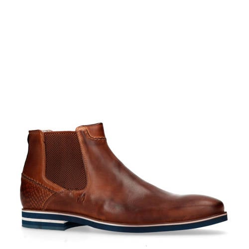 Manfield Leren Chelsea Boots Bruin manfield kopen in de aanbieding