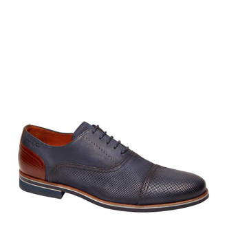leren veterschoenen blauw
