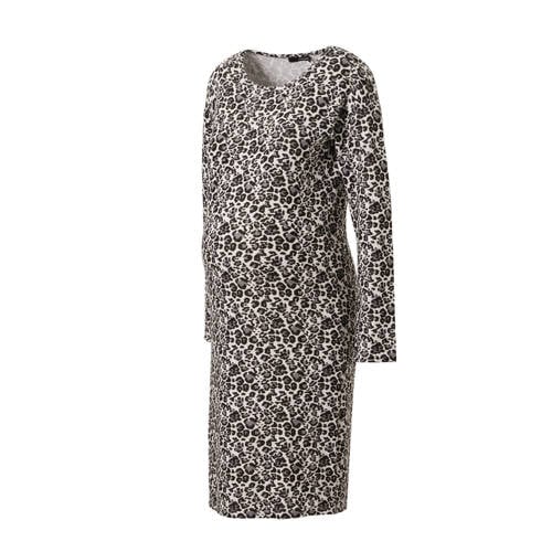 Supermom Zwangerschapsjurk Met Panterprint Zwart supermom kopen in de aanbieding