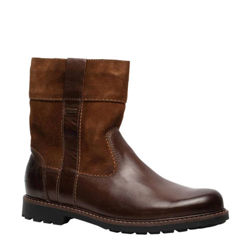Scapino Hush Puppies Leren Laarzen Bruin scapino kopen in de aanbieding