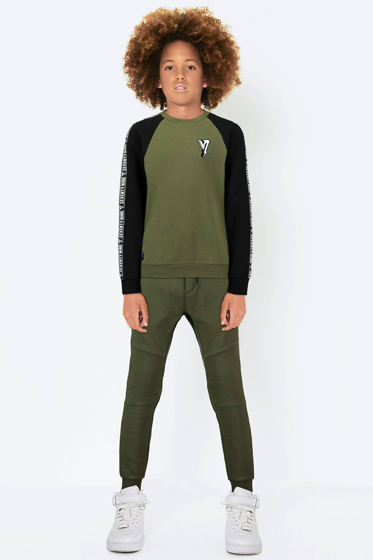CoolCat sweater met contrastbies en borduursels donkergroen CoolCat sweater met contrastbies wit | wehkamp