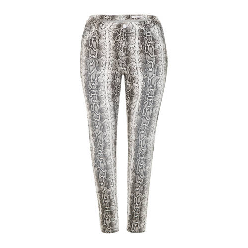 Miss Etam Plus Slim Fit Broek Met Slangen Print miss etam kopen in de aanbieding