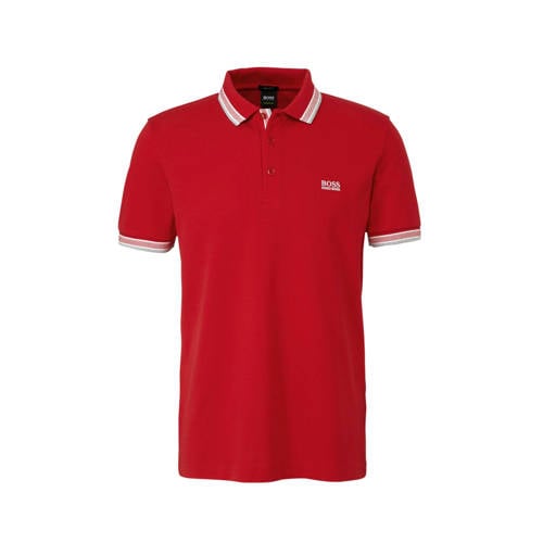 Boss Athleisure Regular Fit Polo Rood boss athleisure kopen in de aanbieding