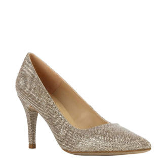 glitter pumps goud
