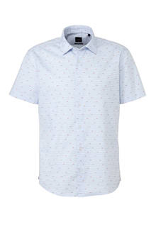 regular fit overhemd met print blauw