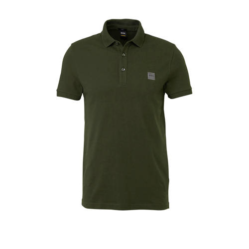Boss Casual Slim Fit Polo Donkergroen boss casual kopen in de aanbieding