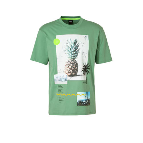 Boss Casual T Shirt Met Printopdruk boss casual kopen in de aanbieding
