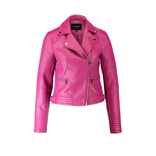 Coolcat Imitatieleren Bikerjack Donkerroze coolcat kopen in de aanbieding Coolcat Imitatieleren Bikerjack Donkerroze coolcat kopen in de aanbieding