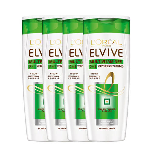 Loreal Paris Elvive Multivitamines 2 In 1 Shampoo 4 X 250 Ml loreal kopen in de aanbieding