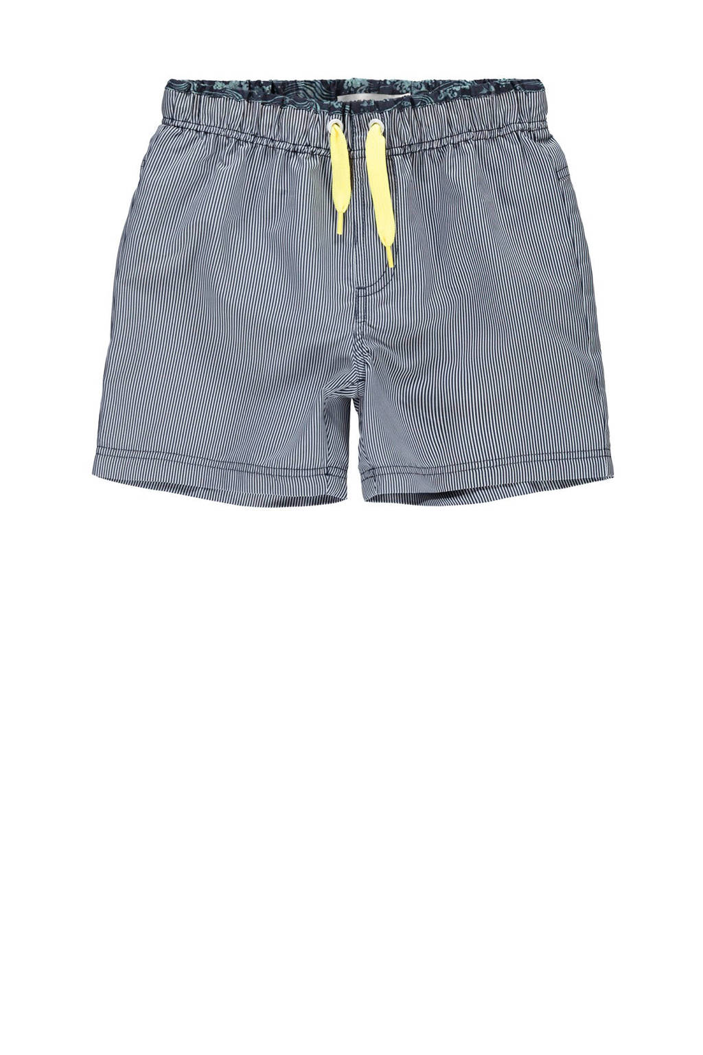 NAME IT zwemshort met strepen blauw, Blauw/wit