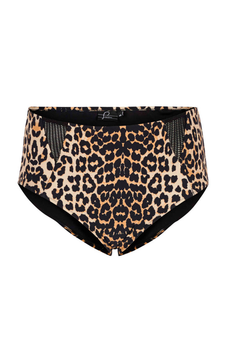 zwart panterprint high corrigerend waist bikinibroekje met Zizzi Pw4fqUZP