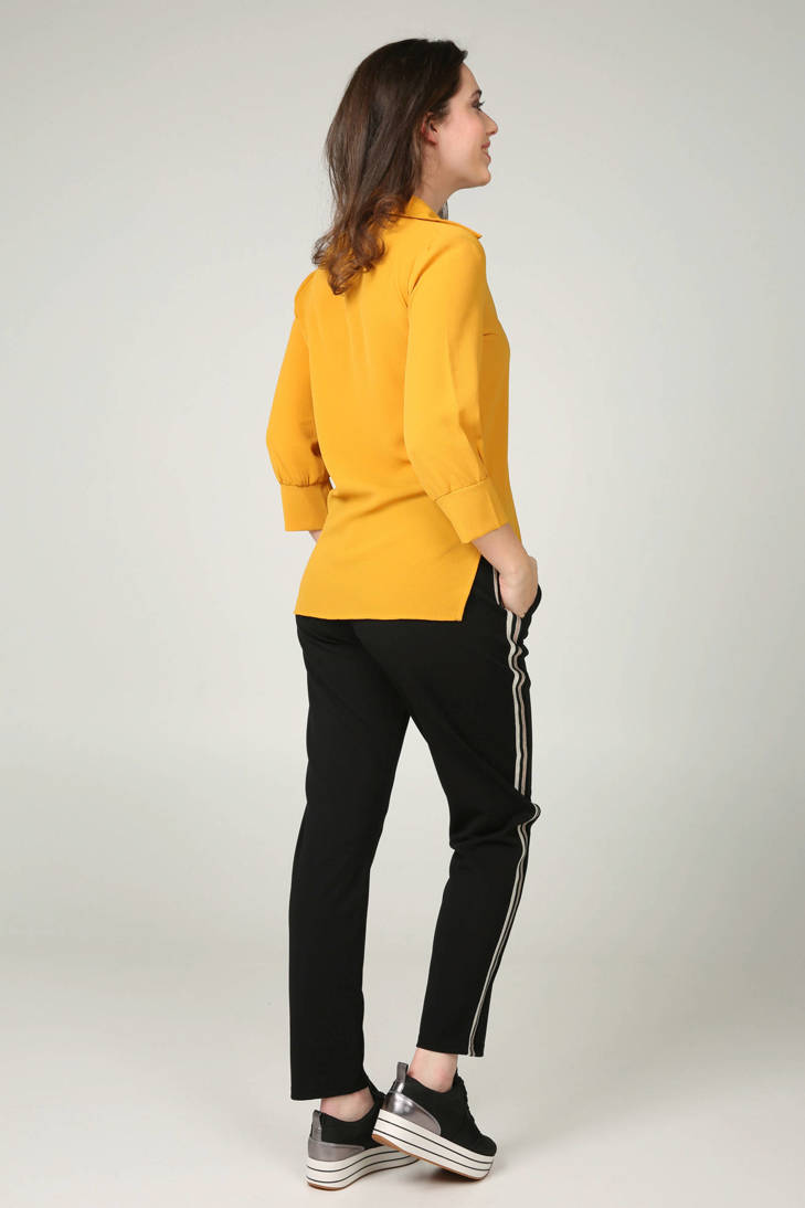 Cassis blouse blouse Cassis fijn geweven geel fijn geweven YYrU6qw