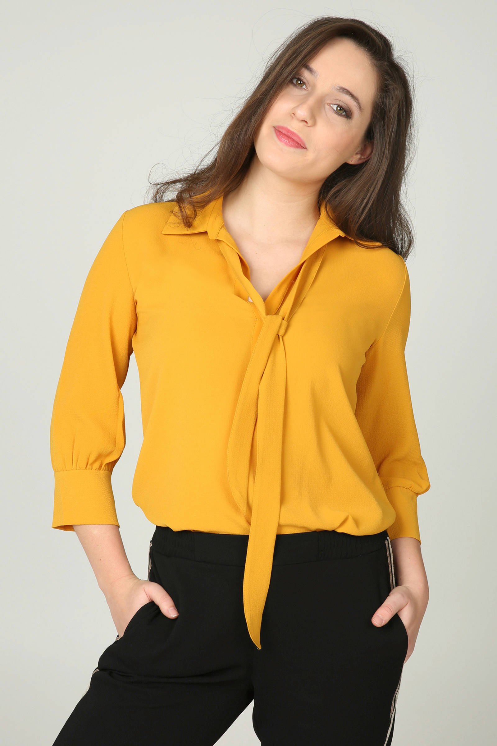 Cassis blouse blouse Cassis fijn geweven geel fijn geweven YYrU6qw
