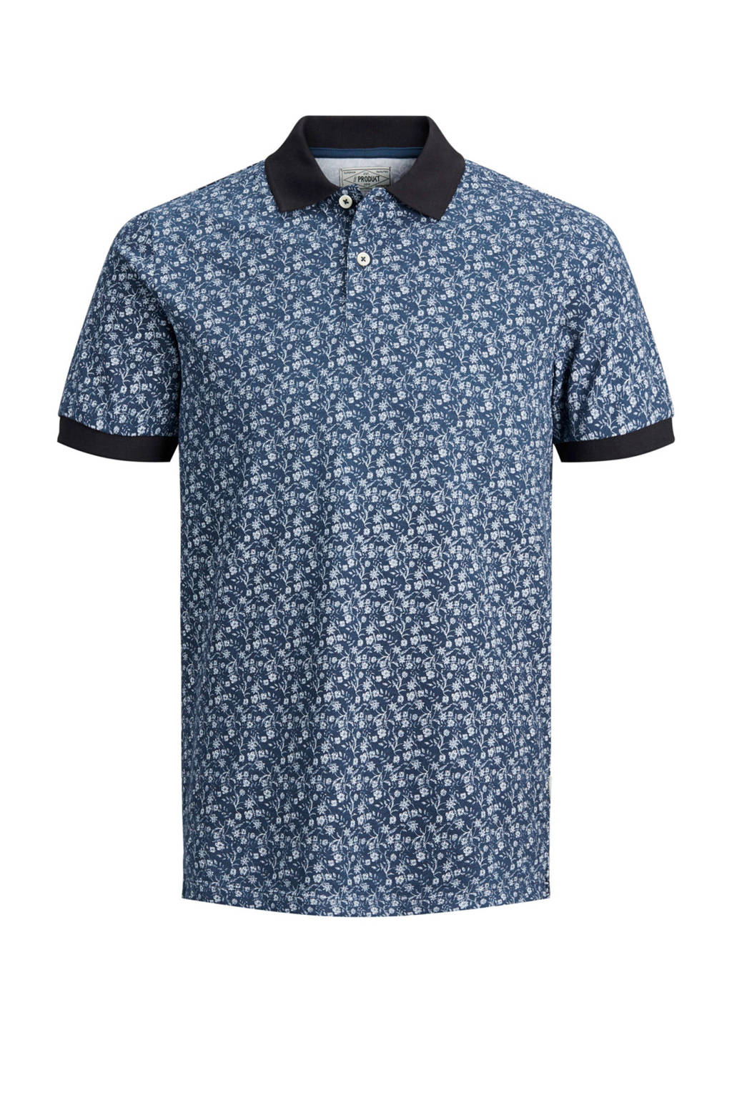 PRODUKT polo slim fit, Blauw/wit