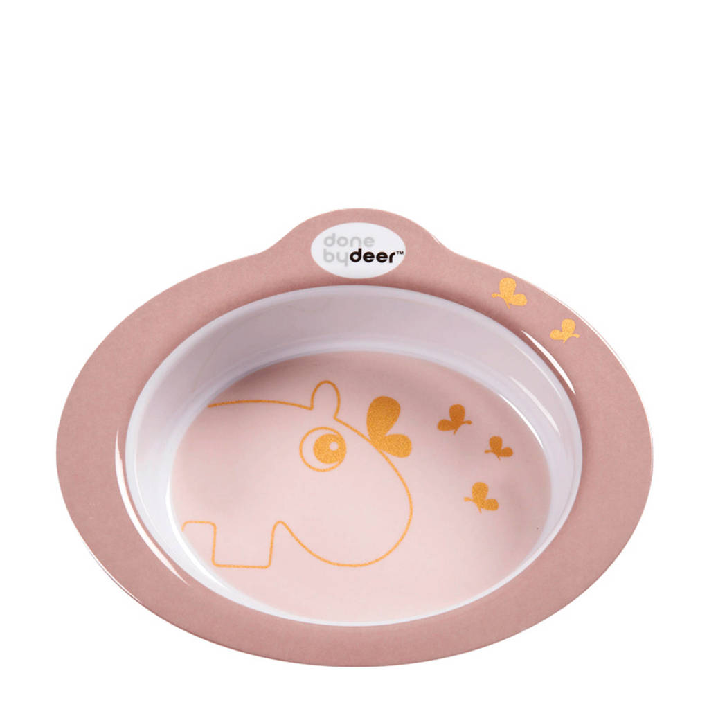 Done by Deer anti-slip kom roze, roze/goud