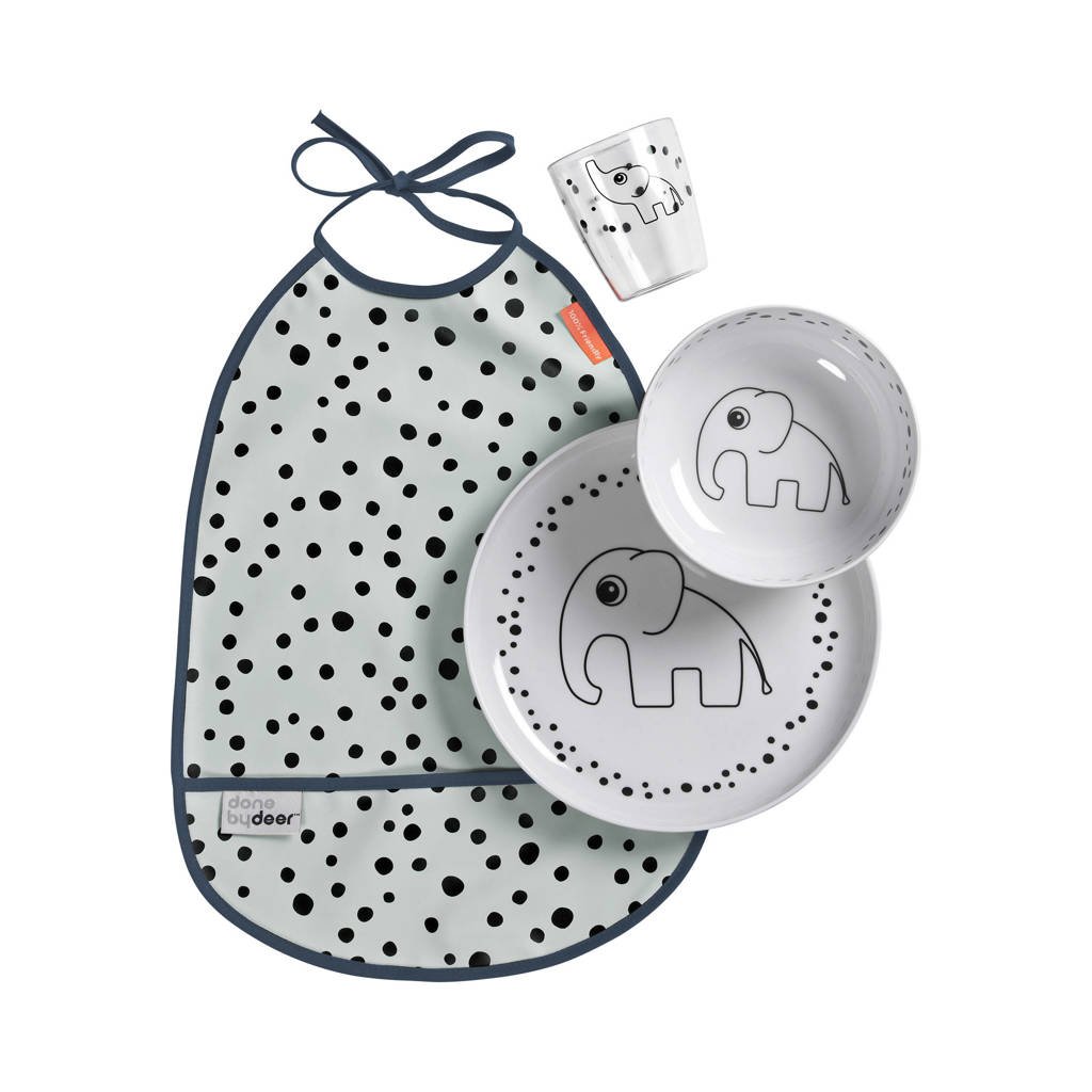 Done by Deer serviesset Happy dots blauw, Blauw
