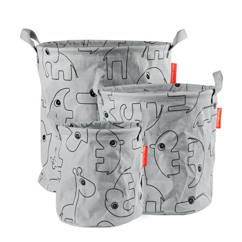 Done By Deer Opbergmand Set Van 3 Lichtgrijs done by deer kopen in de aanbieding
