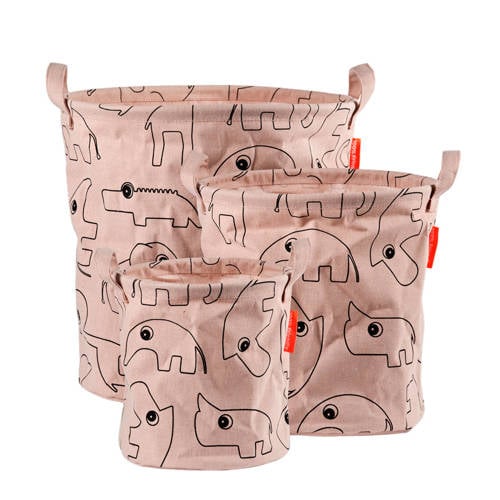 Done By Deer Opbergmand Set Van 3 Lichtroze done by deer kopen in de aanbieding