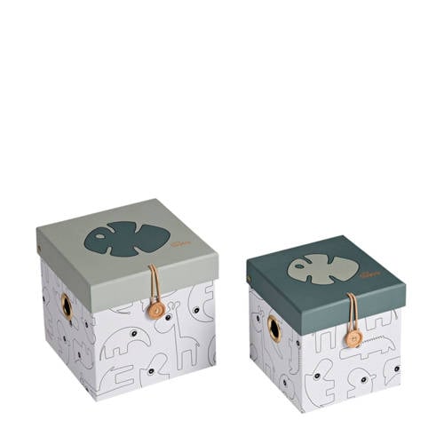 Done By Deer Tiny Tropics Opbergdozen Set Van 2 done by deer kopen in de aanbieding