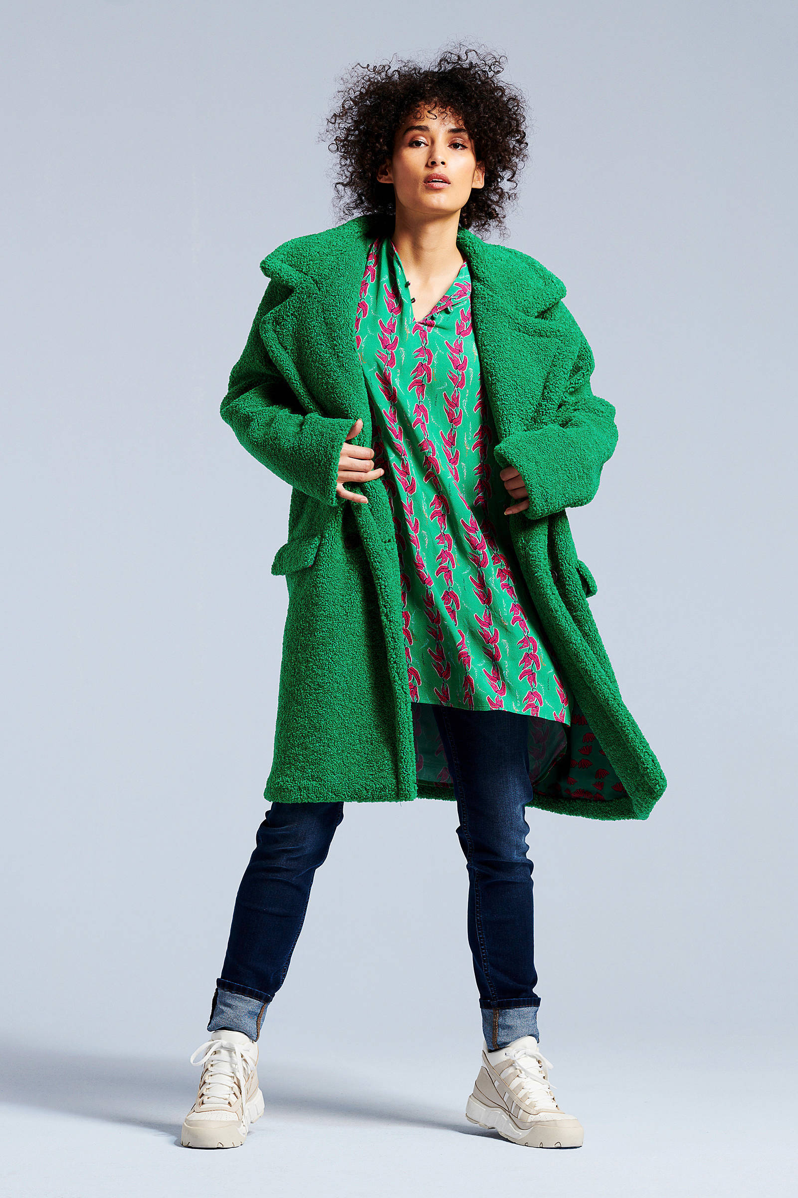 groen all met tuniek print Didi over BqTa88X