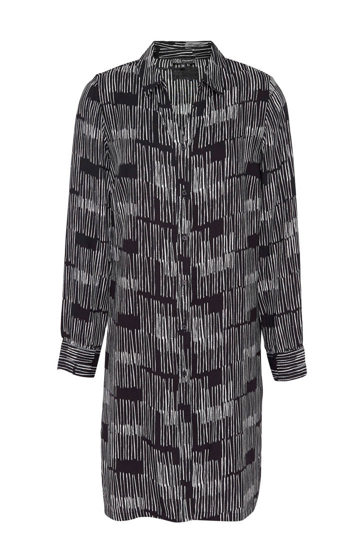 tuniek Didi blouse all zwart print over met FSS54OB