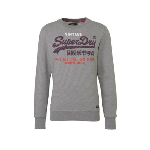 Superdry Gestreepte Sweater Grijs superdry kopen in de aanbieding Superdry Gestreepte Sweater Grijs superdry kopen in de aanbieding