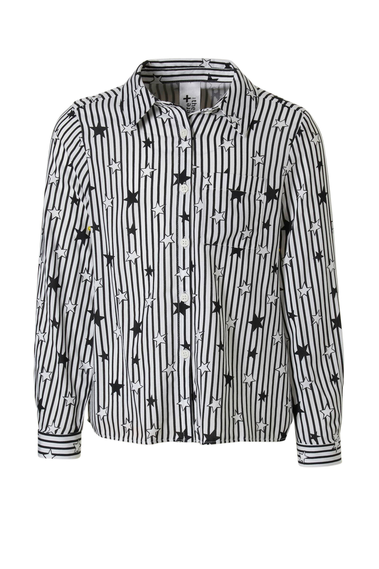 C&A Here & There gestreepte blouse witzwart | wehkamp C&A Here & There gestreepte trui wit | wehkamp