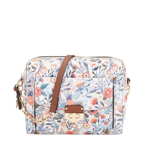 Parfois Gebloemde Crossbody Tas Ecru parfois kopen in de aanbieding Parfois Gebloemde Crossbody Tas Ecru parfois kopen in de aanbieding