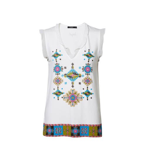 Desigual Top Met Borduursels desigual kopen in de aanbieding