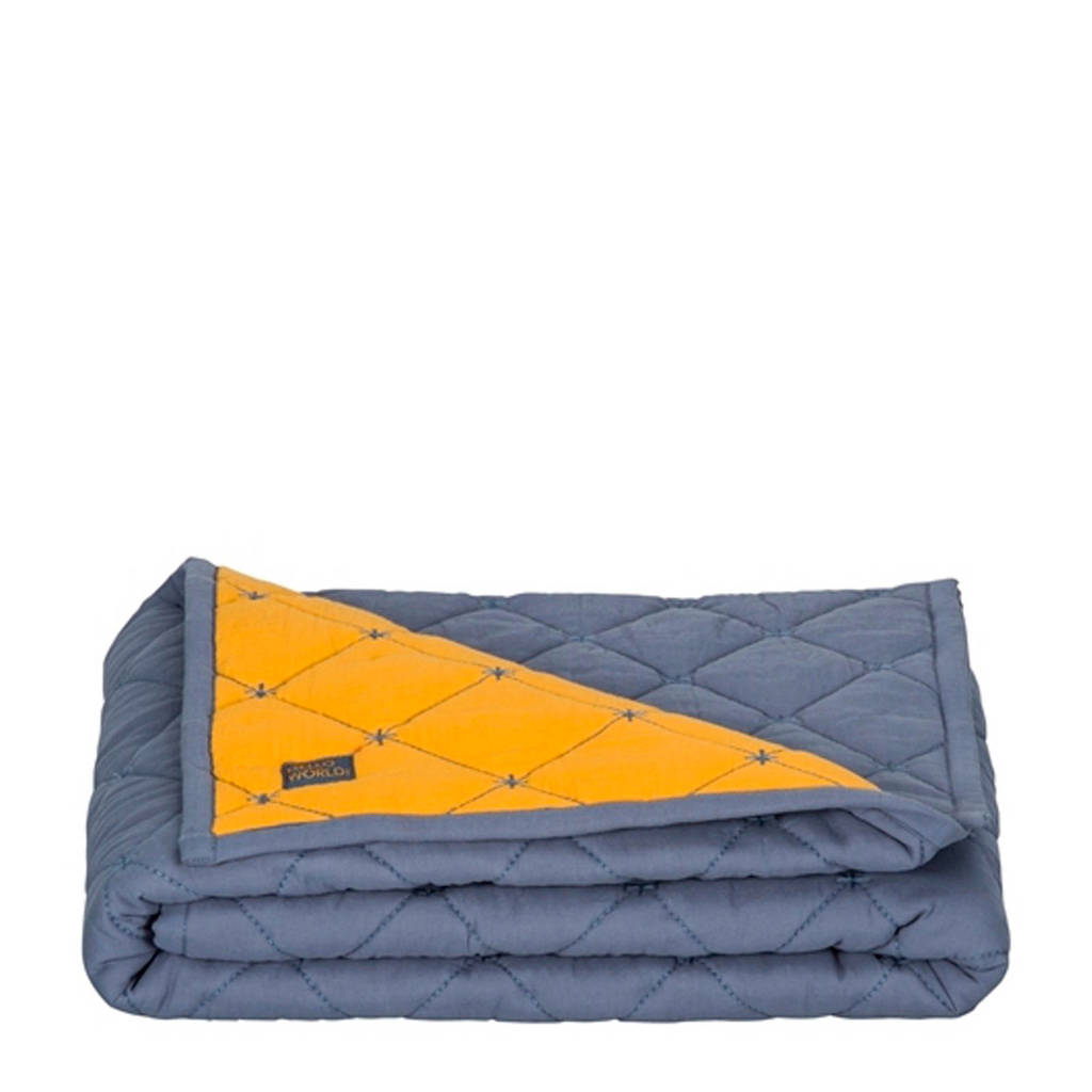 IMPS&ELFS quilted wiegdeken blauw 80x100 cm, Blauw