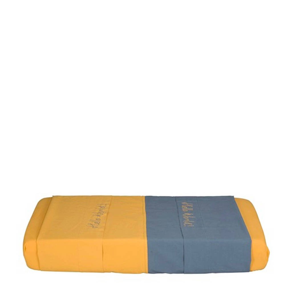 IMPS&ELFS baby ledikantlaken blauw/geel 120x150cm, Blauw/geel