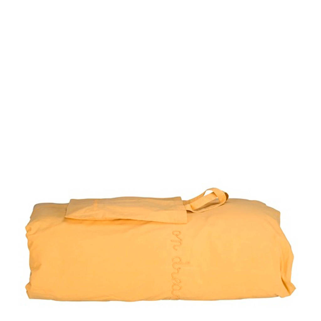 IMPS&ELFS dekbedhoes ledikant geel 100x135 cm, Geel