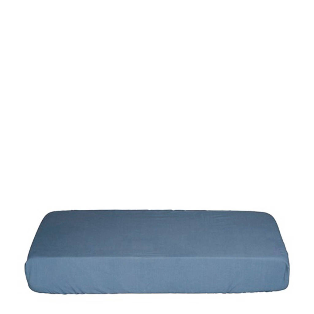 IMPS&ELFS Biologisch katoen baby hoeslaken wieg blauw 40x80 cm Blauw