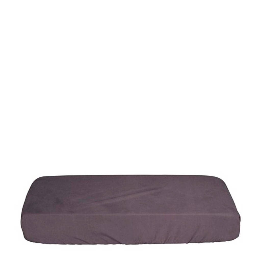 IMPS&ELFS Biologisch katoen baby hoeslaken wieg antraciet 40x80 cm Wit