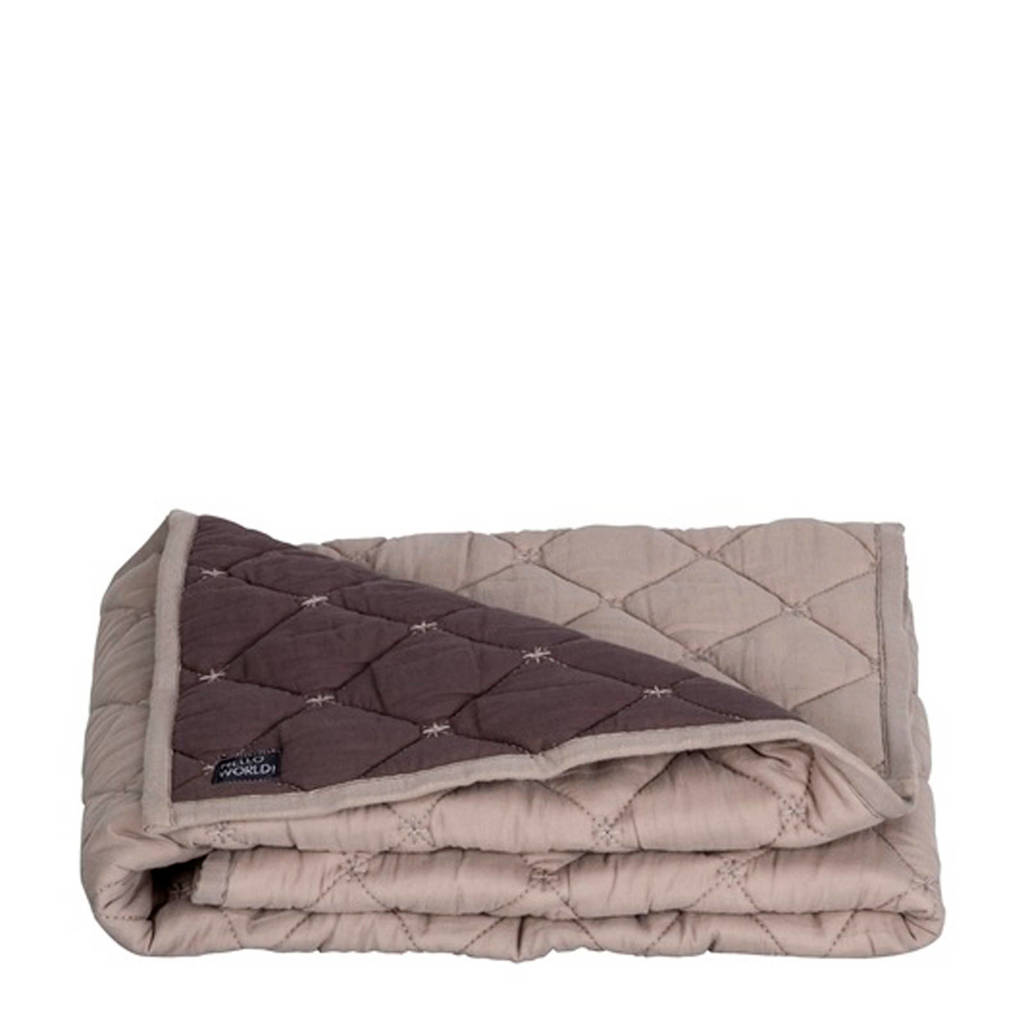 IMPS&ELFS quilted wiegdeken grijs melee 80x100 cm, Grijs melee