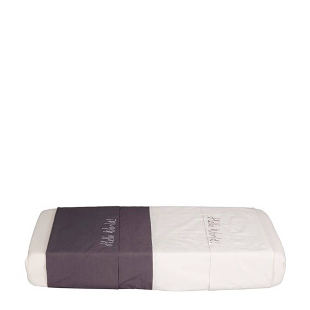 IMPS&ELFS baby ledikantlaken antraciet/wit 120x150cm, Antraciet/wit