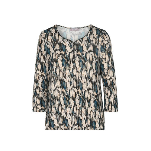 Cassis Blouse Met Slangenprint Blauw cassis kopen in de aanbieding Cassis Blouse Met Slangenprint Blauw cassis kopen in de aanbieding