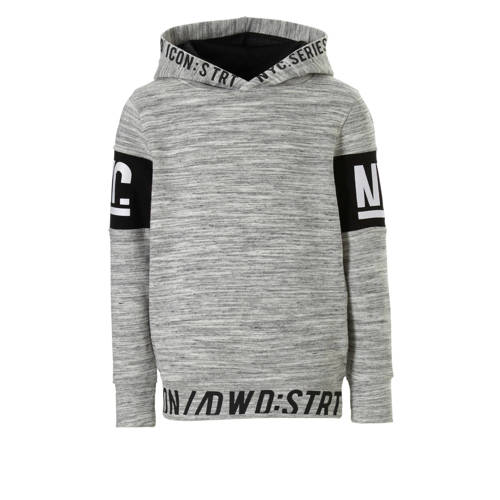 Ca Here There Gemeleerde Hoodie Met Tekst Grijs ca kopen in de aanbieding Ca Here There Gemeleerde Hoodie Met Tekst Grijs ca kopen in de aanbieding