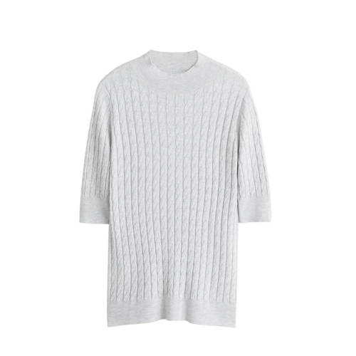 Mango Trui Met Geribbelde Afwerking Grijs mango kopen in de aanbieding Mango Trui Met Geribbelde Afwerking Grijs mango kopen in de aanbieding