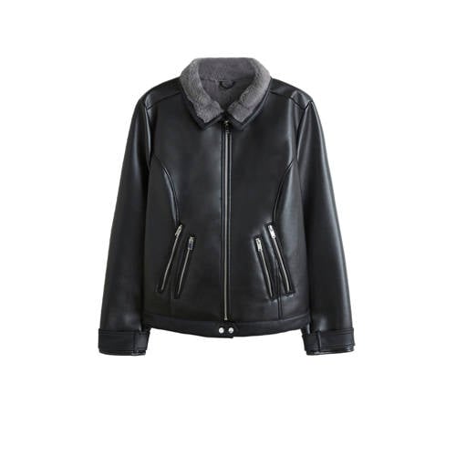 Violeta By Mango Gevoerde Imitatie Leren Jas violeta by mango kopen in de aanbieding