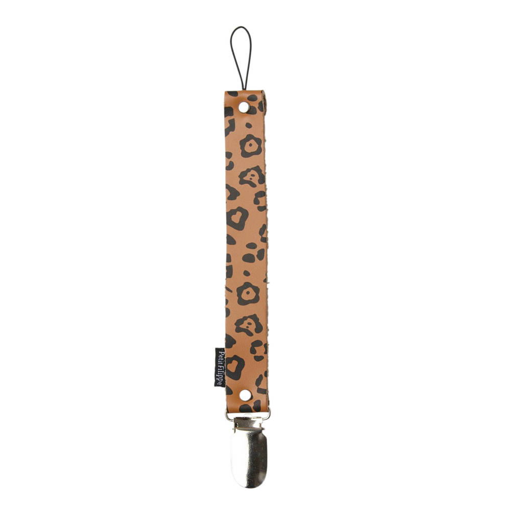 Petit Filippe speenkoord panter bruin, Bruin/zwart