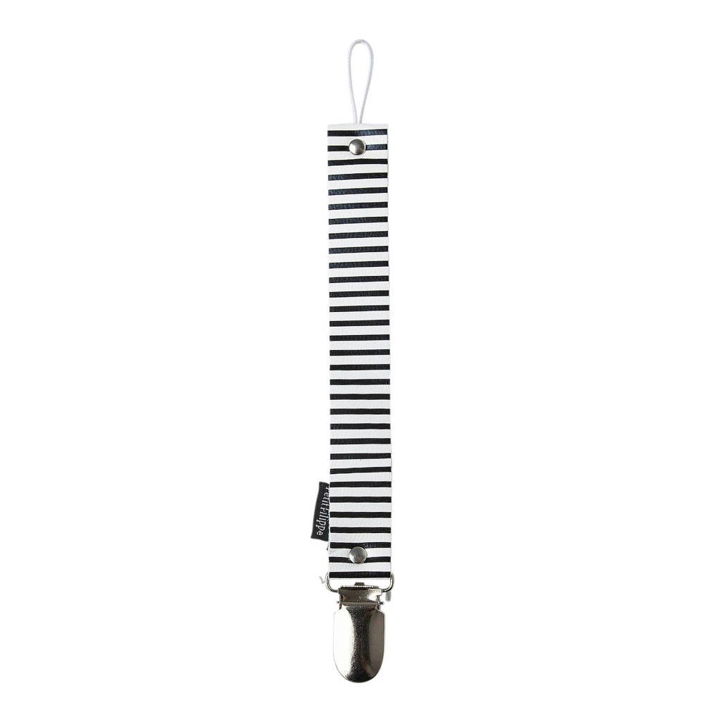 Petit Filippe speenkoord breton stripes, Blauw/wit